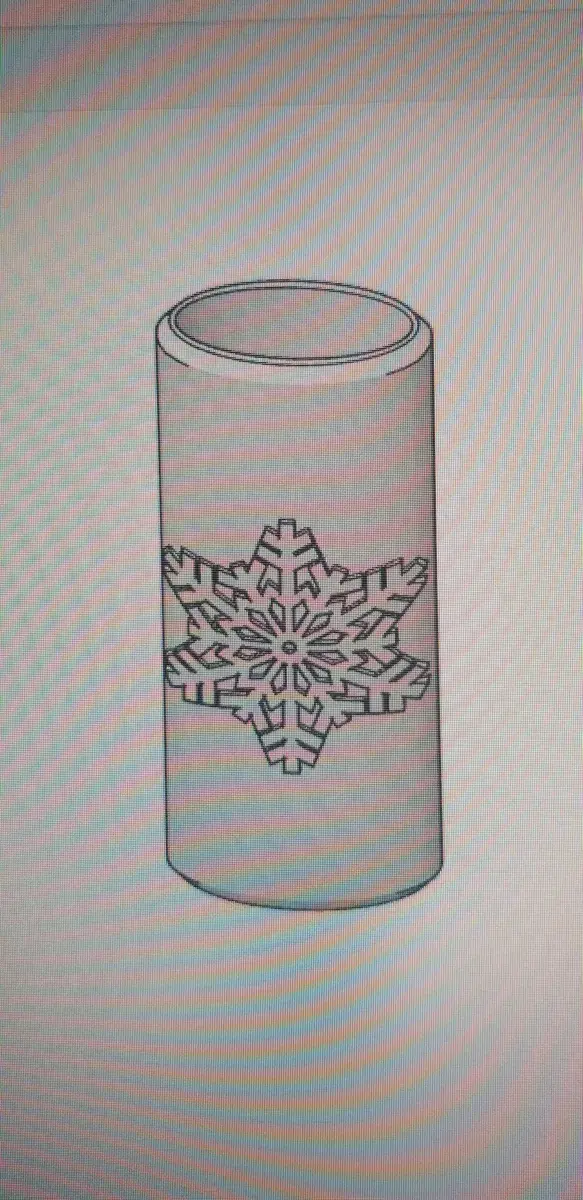 Bic Lighter Case Snowflake