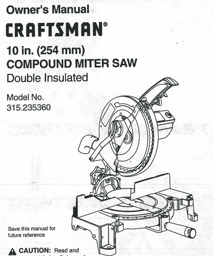 Craftsman Compound Miter Saw Replacement Trigger