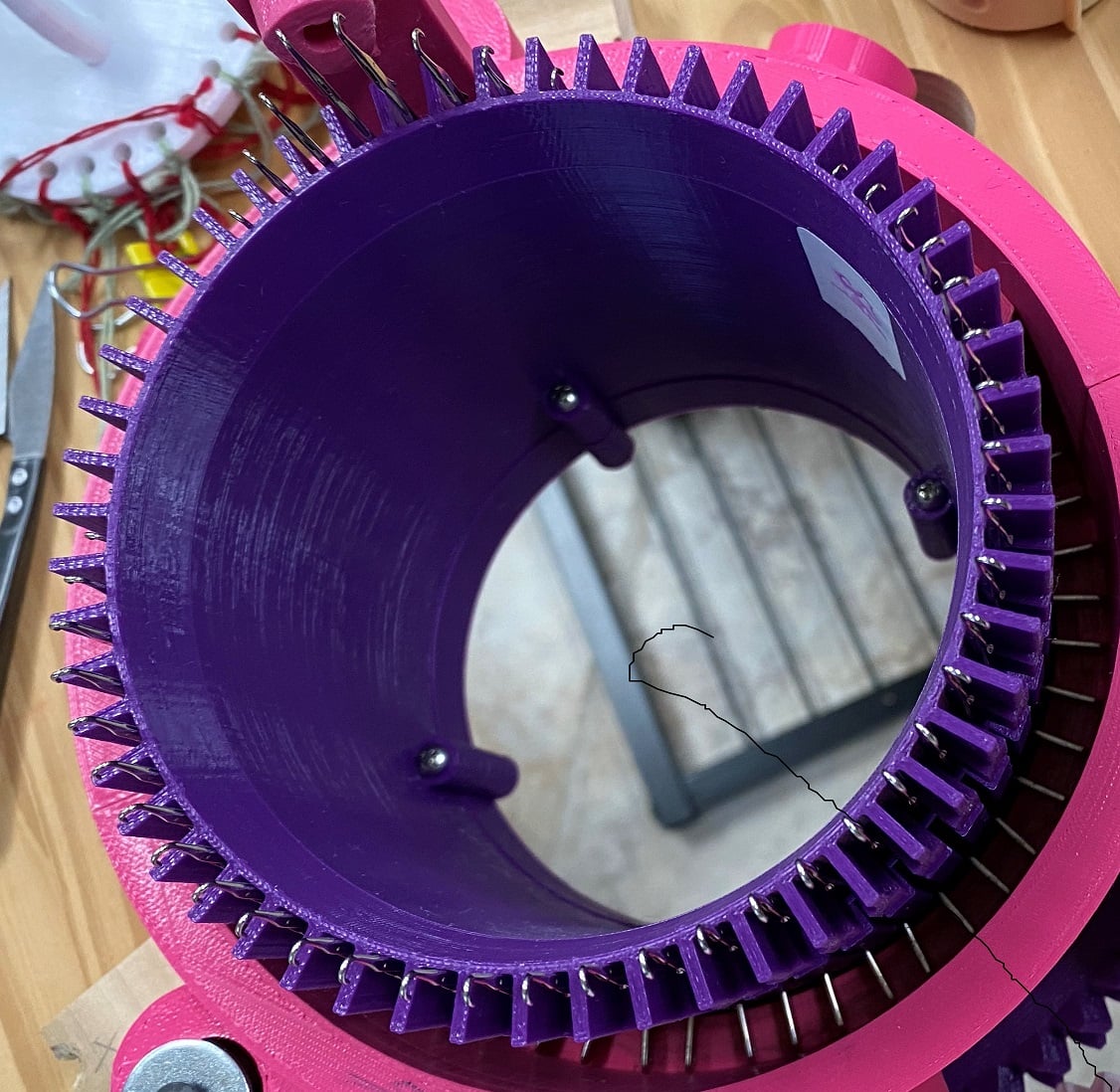 gebsews custom 54 slot cylinder for 3d printed knitting machine