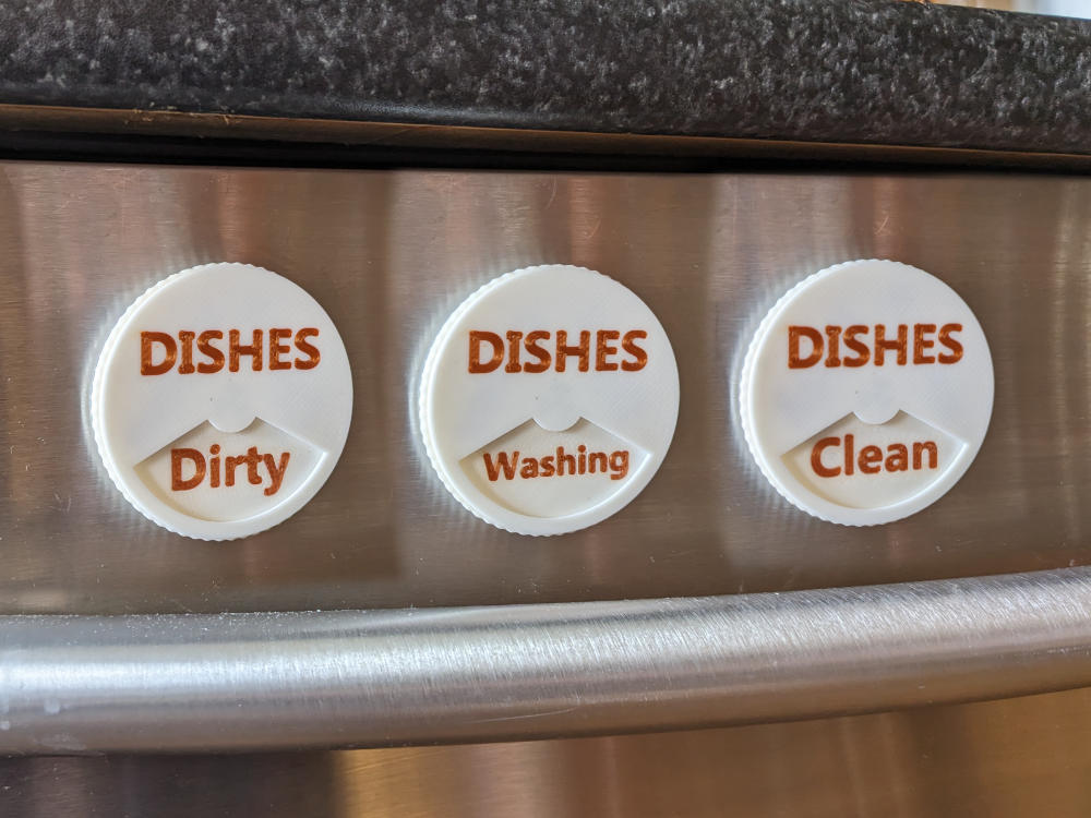 Rotating Dishwasher Clean/Dirty/Washing Magnetic Sign