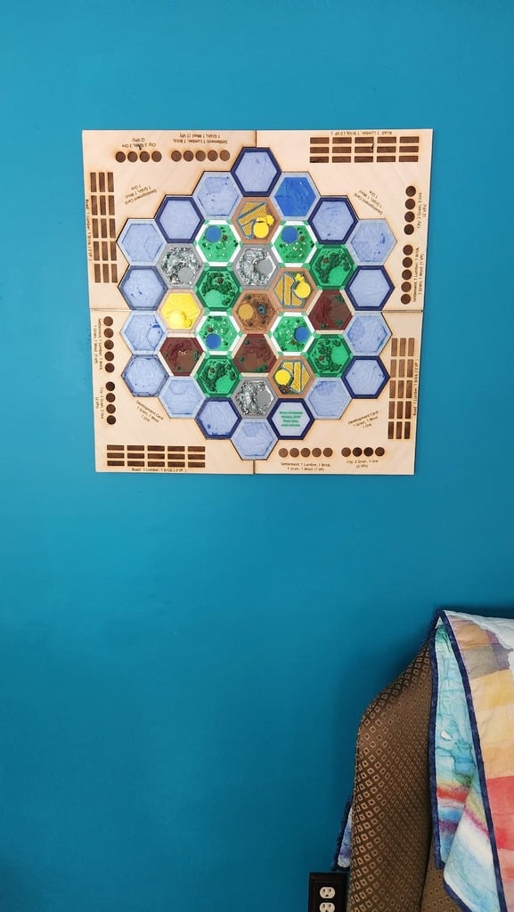 Catan-style boardgame 2.0 Laser Cut Frame