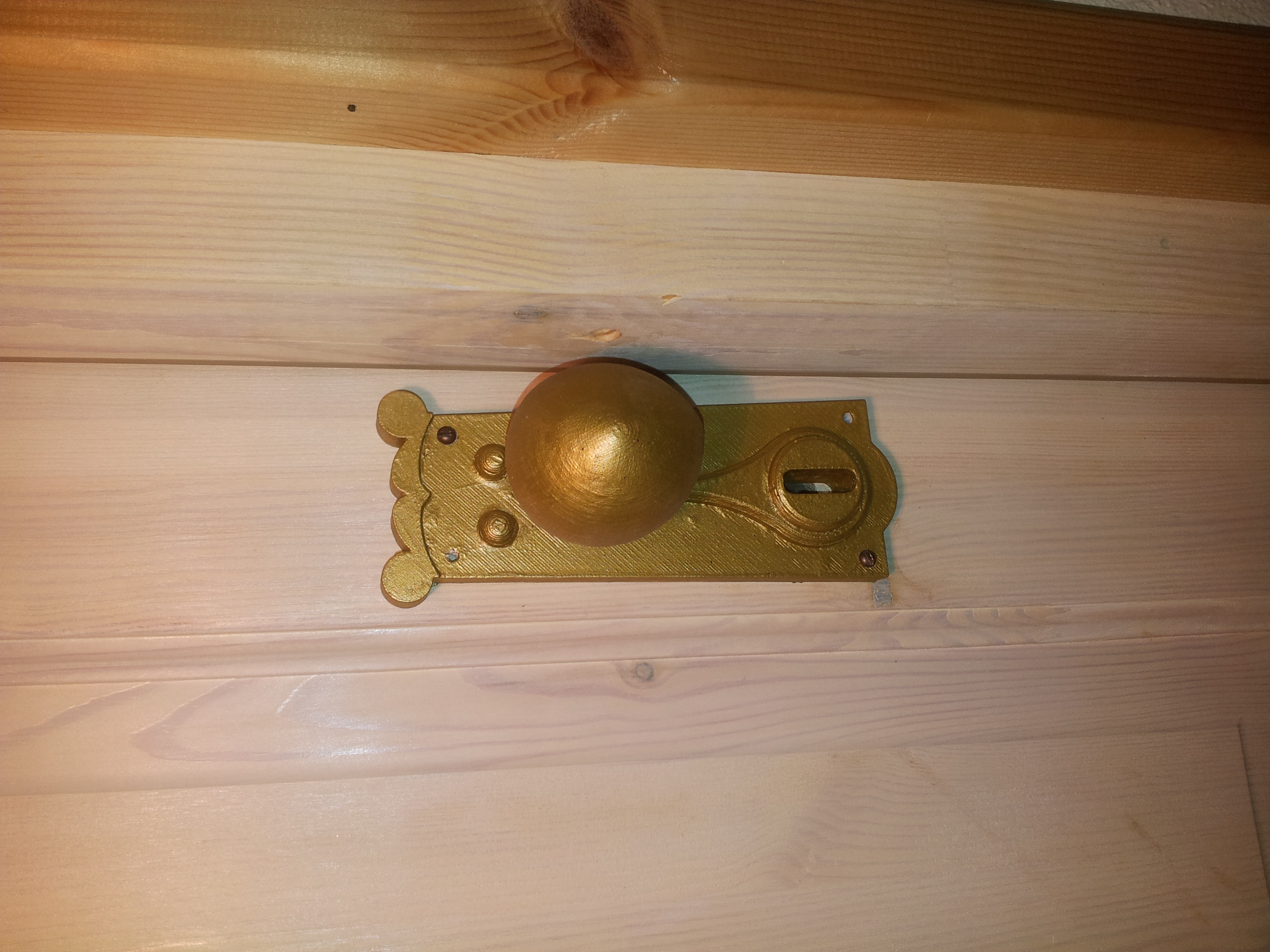 Door knob with eyes