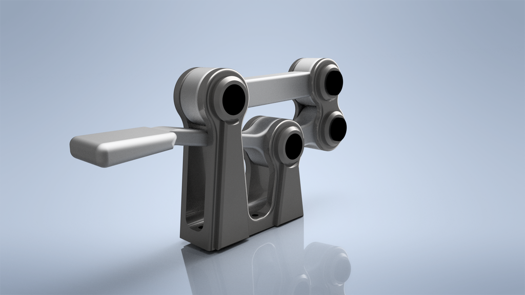 Small 3D Printable Lever With Mounting Holes