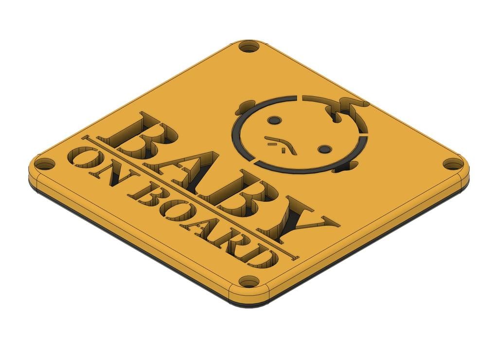 Baby on board sign (multi-color assemble)