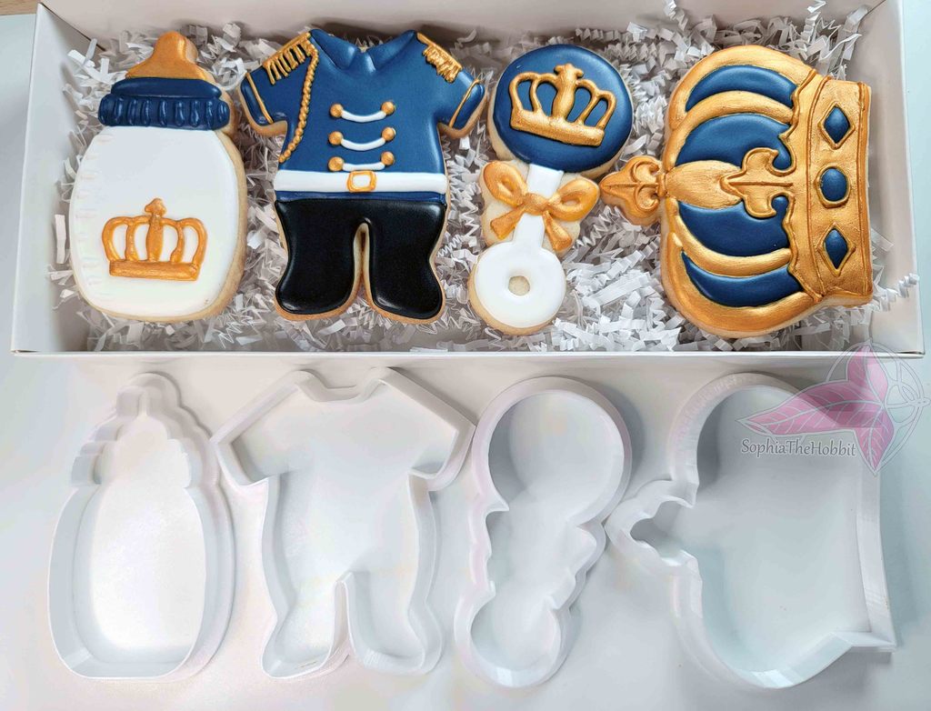 Royal Prince Baby Shower Cookie Cutter Set