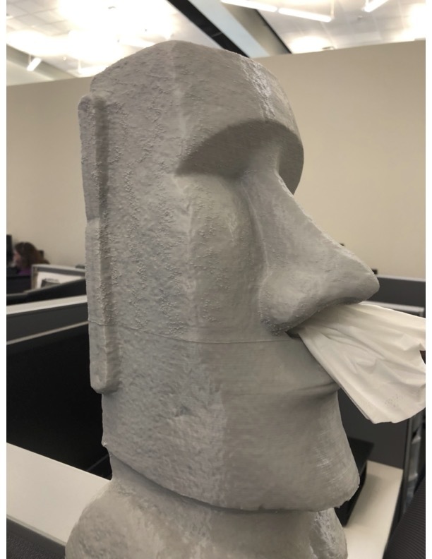 Moai head Tissue dispenser