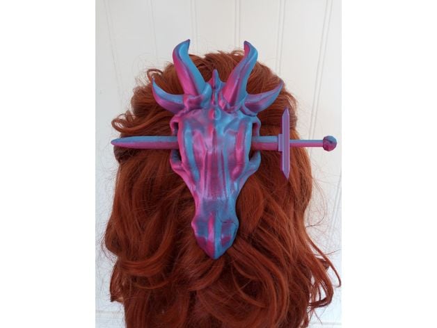 Dragon Skull Hair Pin