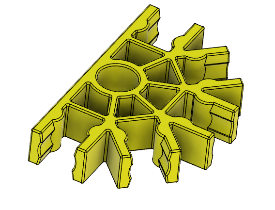 Knex Yellow Half Circle