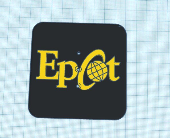 Modular trailer hitch Faceplate - Epcot Logo