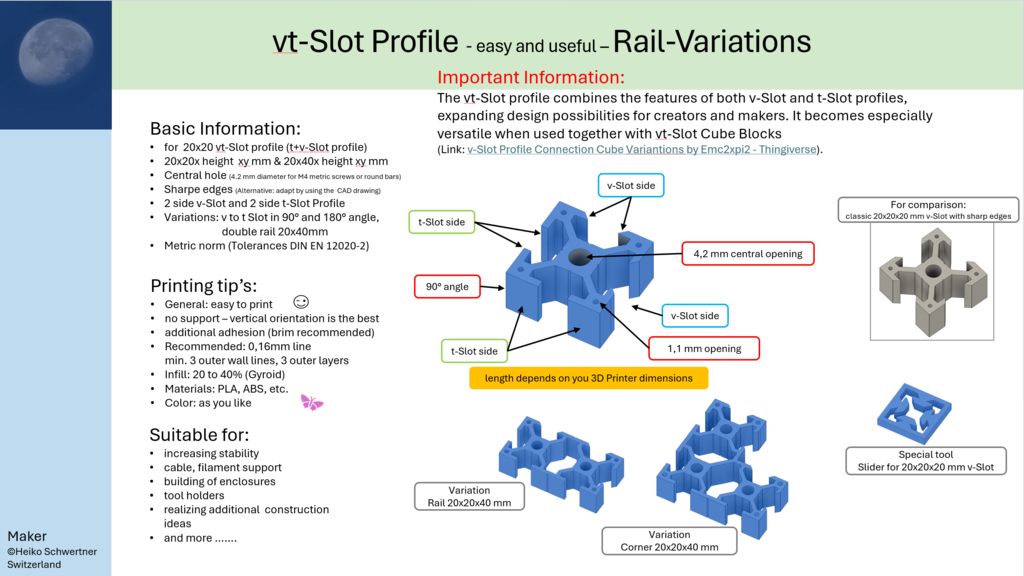 vt‑Slot Rail Profile &ndash; a versatile addition to your creative toolkit