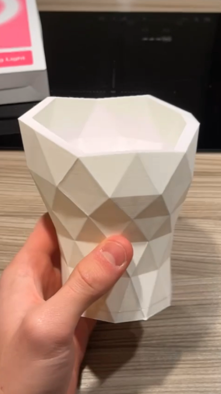 Low Poly Rock Wall Plant Pot