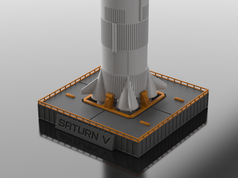 Display Stand for Snap-Fit Saturn V