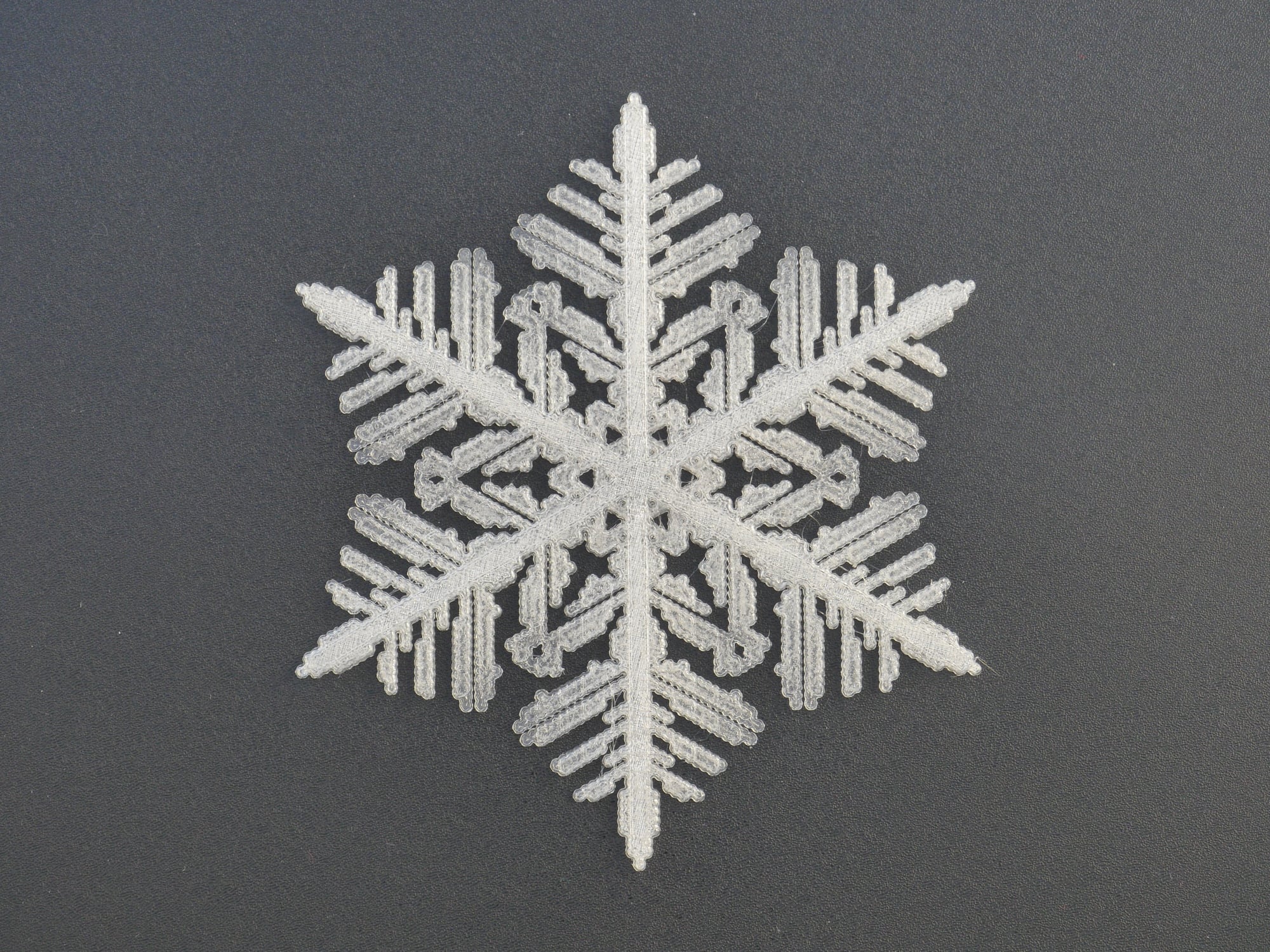 Snowflake growth simulation in BlocksCAD