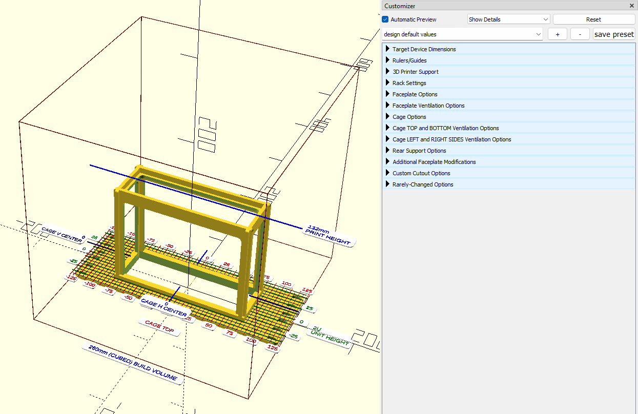 CageMaker PRCG: The Parametric Rack Cage Generator