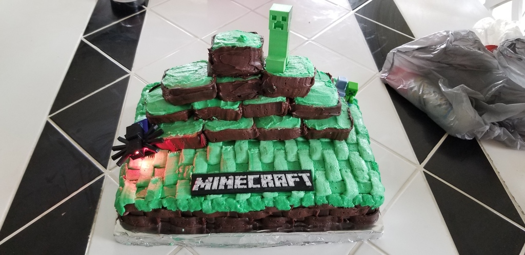 Minecraft Logo Cake Topper