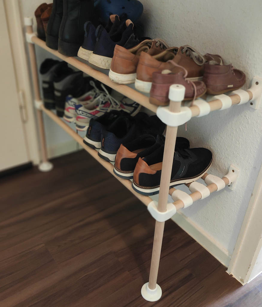 Shoe rack - stackable furniture - Steckmöbel