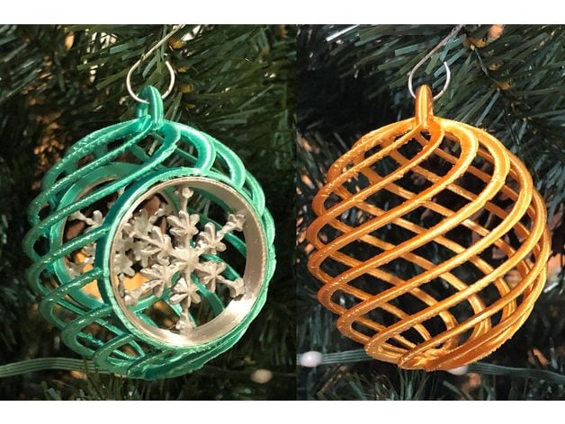 Festive Spiral Christmas Ornaments