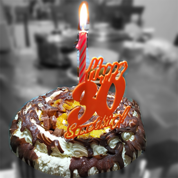"Happy 30 Something!" Birthday Cake Topper