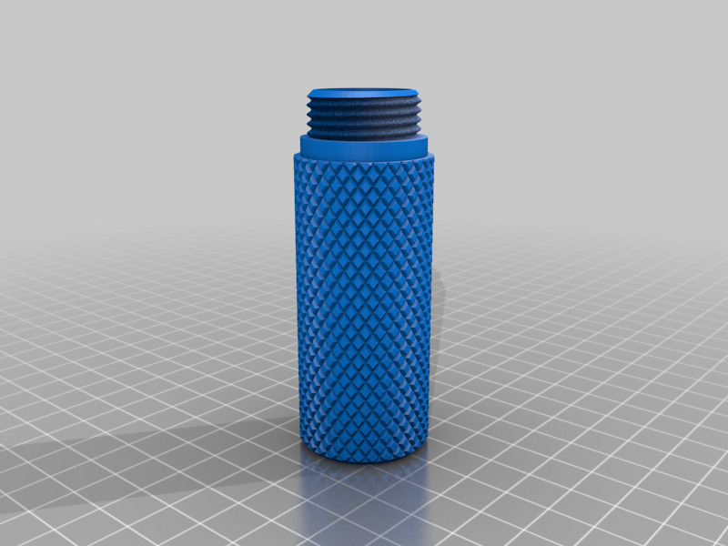 Knurled Screw-Top Container - Dollar Bill size