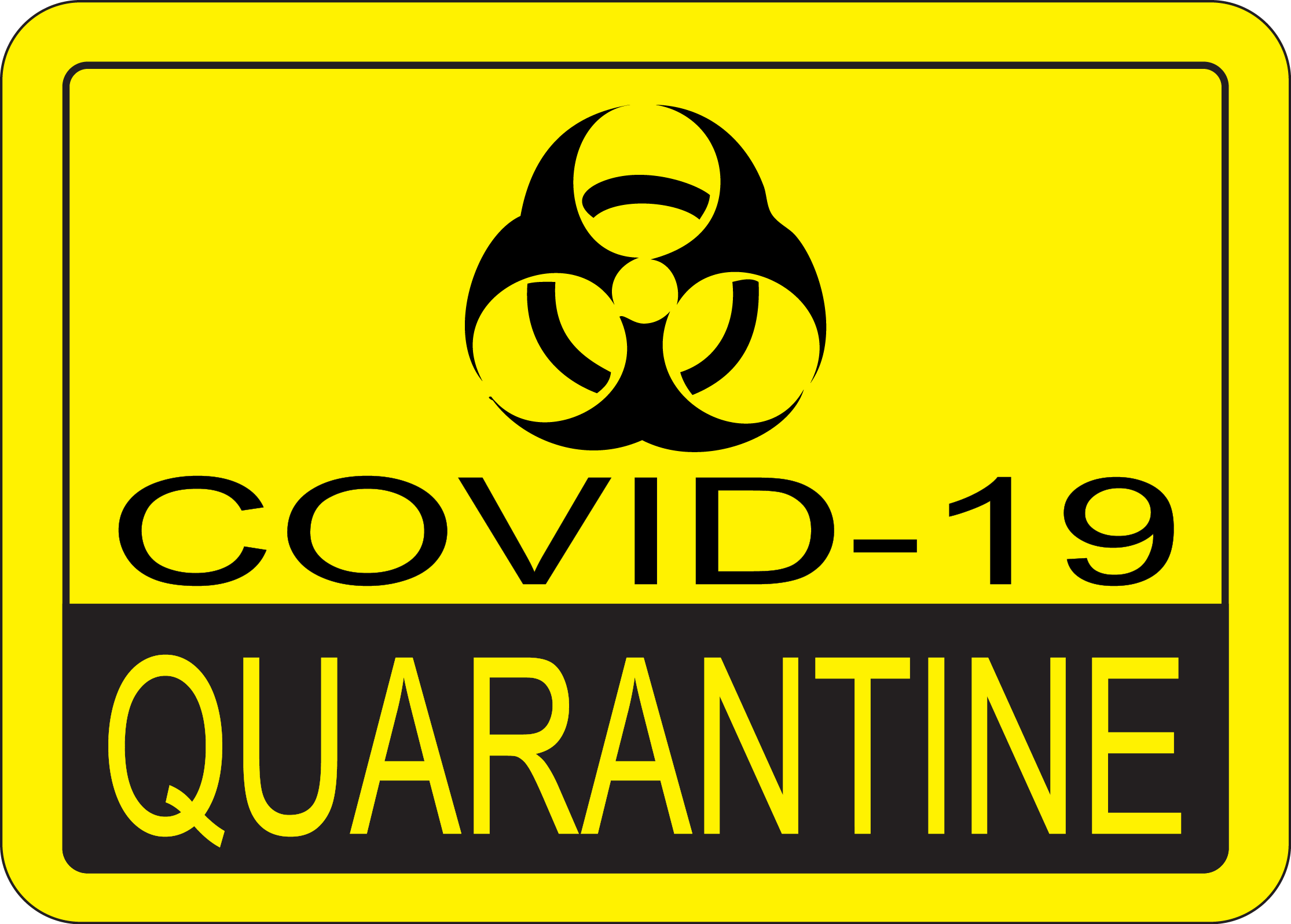 Coronavirus warning sign