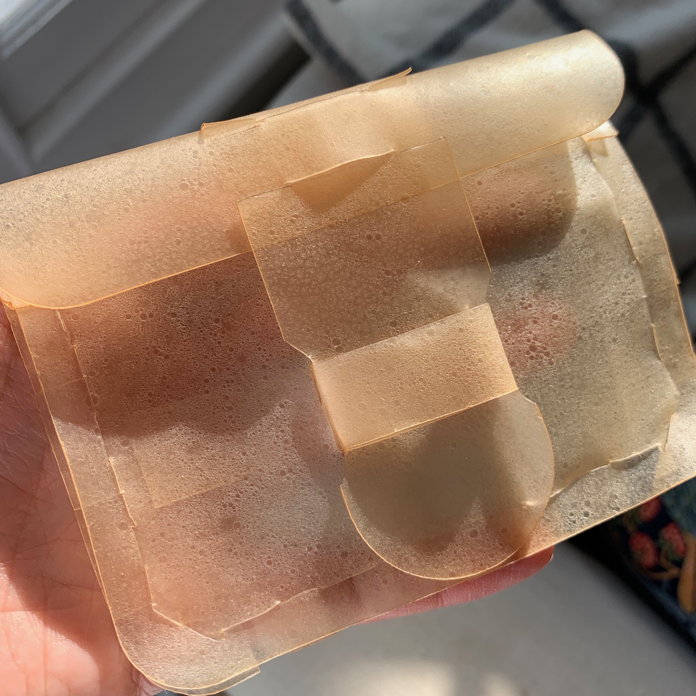 Bioplastic Vintage style pouch