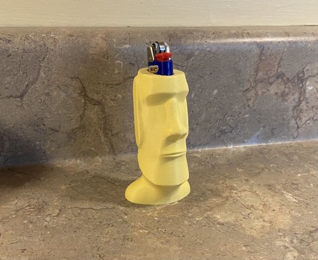 Moai Bic Lighter holder