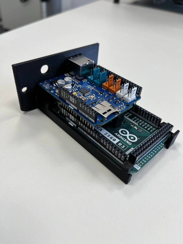 arduino mega with ethernet shield rackmount on modular 2U