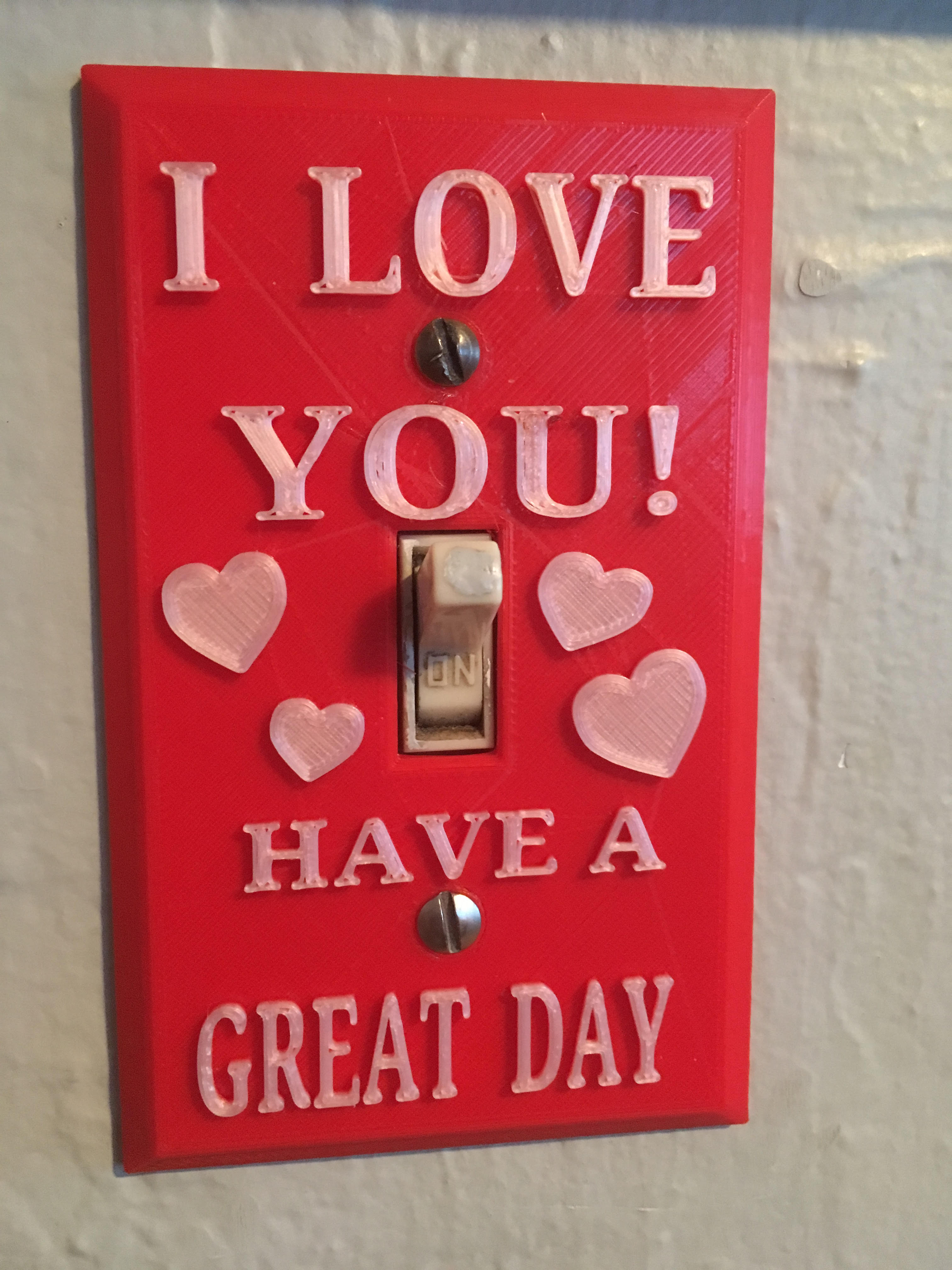 I Love You! Light Switch Cover