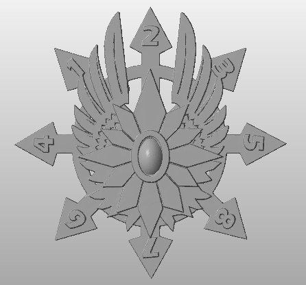 Blood Bowl Scatter Template - High Elf