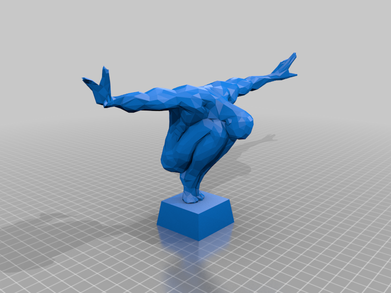Finesse Saluting Man Low Poly