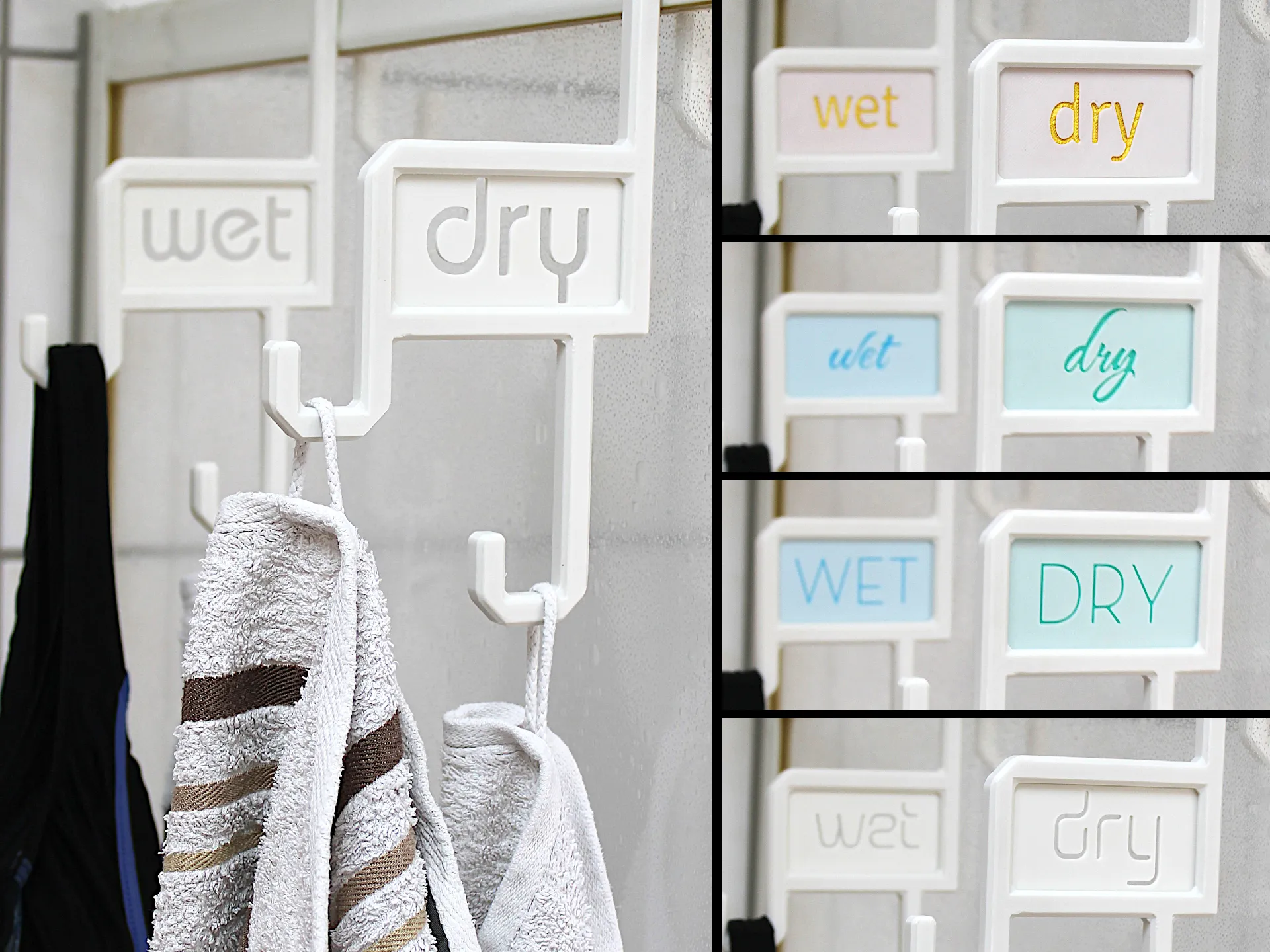 Towel Organizer | Shower Hook with State Sign