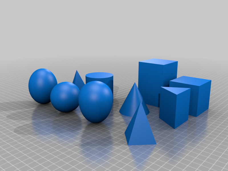 educational set of 10 geometric models.