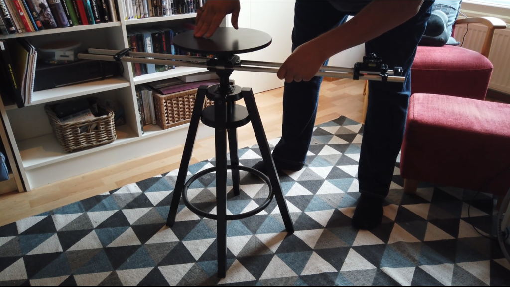 Rod mount for IKEA Stool Camera Spinner