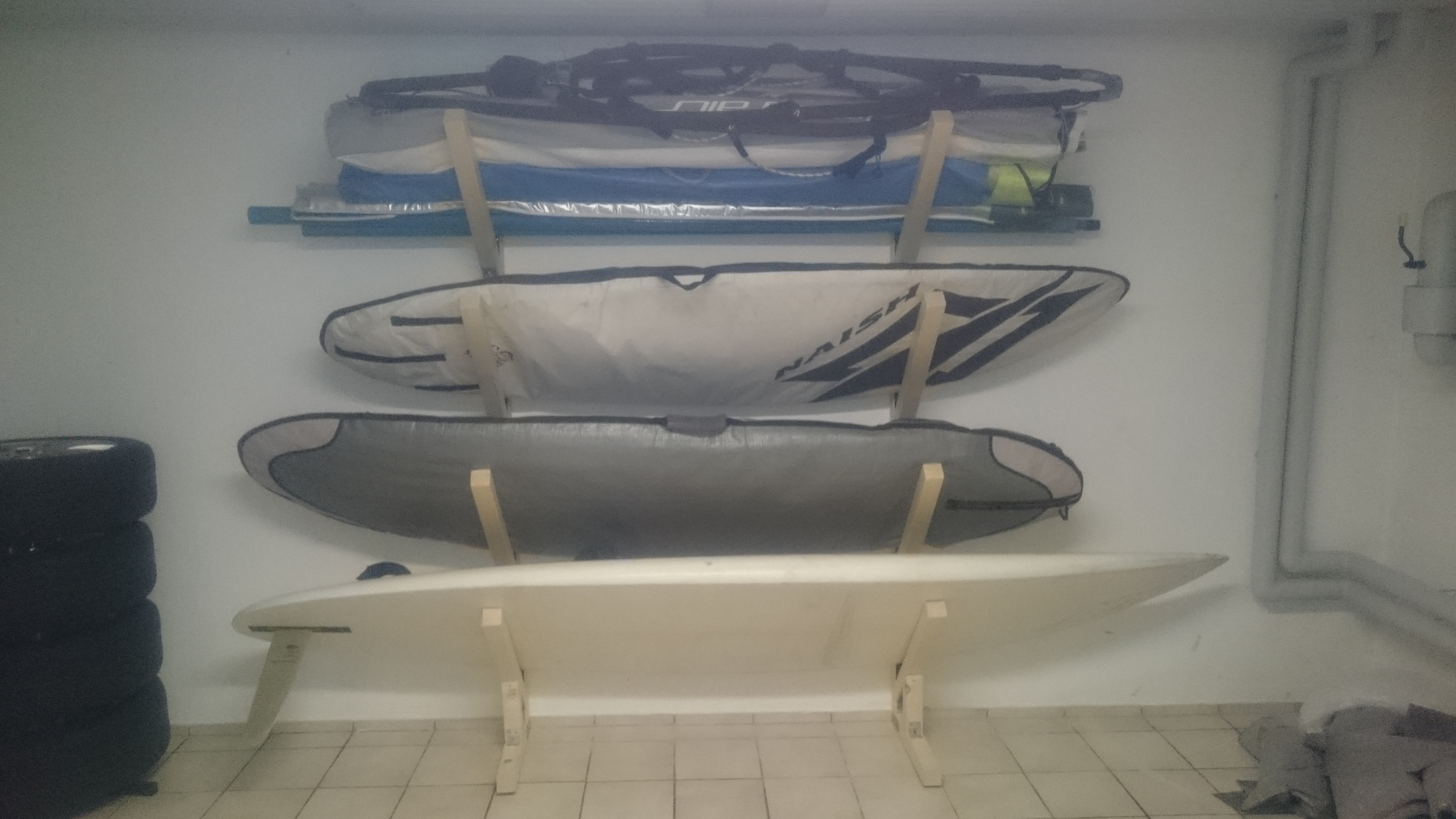 Windsurf shelf - screwable reinforcement - 45° 110 mm leg