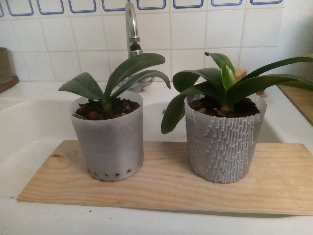Big Nozzle Vase Mode Blocky Orchid Pots