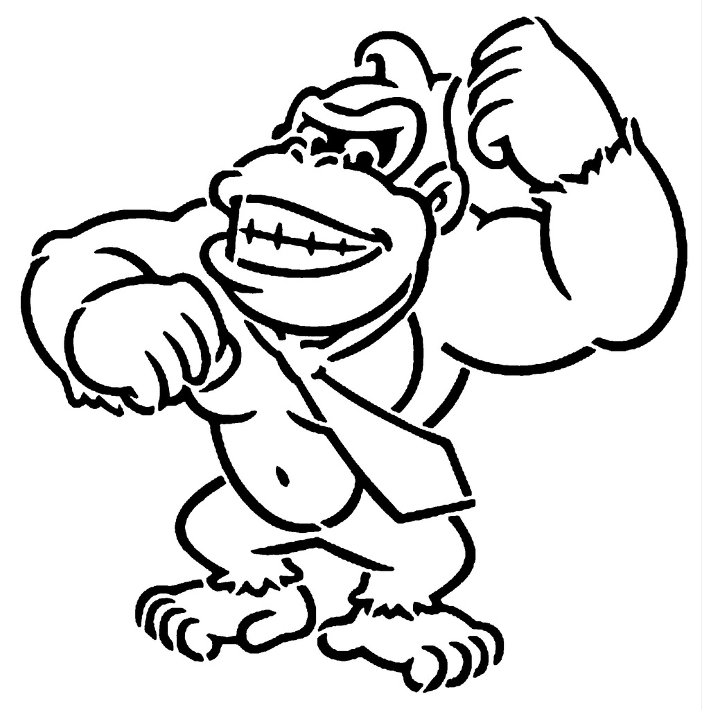 Donkey Kong stencil 2