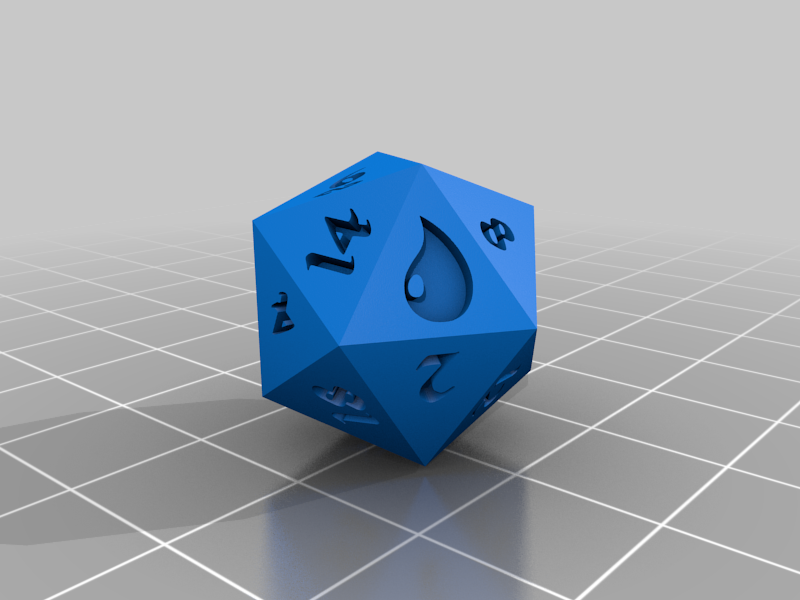 D20 Water Drop Magic the Gathering