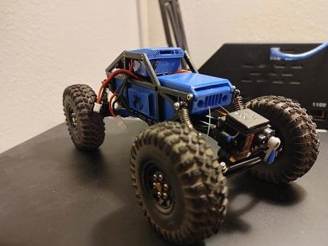 SCX24 E1 Chassis - Longer Hood with Dash