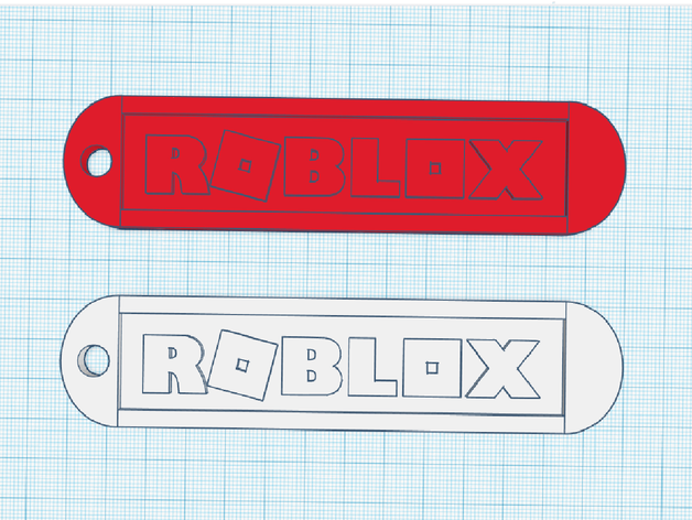 Rounded Roblox Logo Keychain By Talituli Thingiverse - roblox logo rectangle