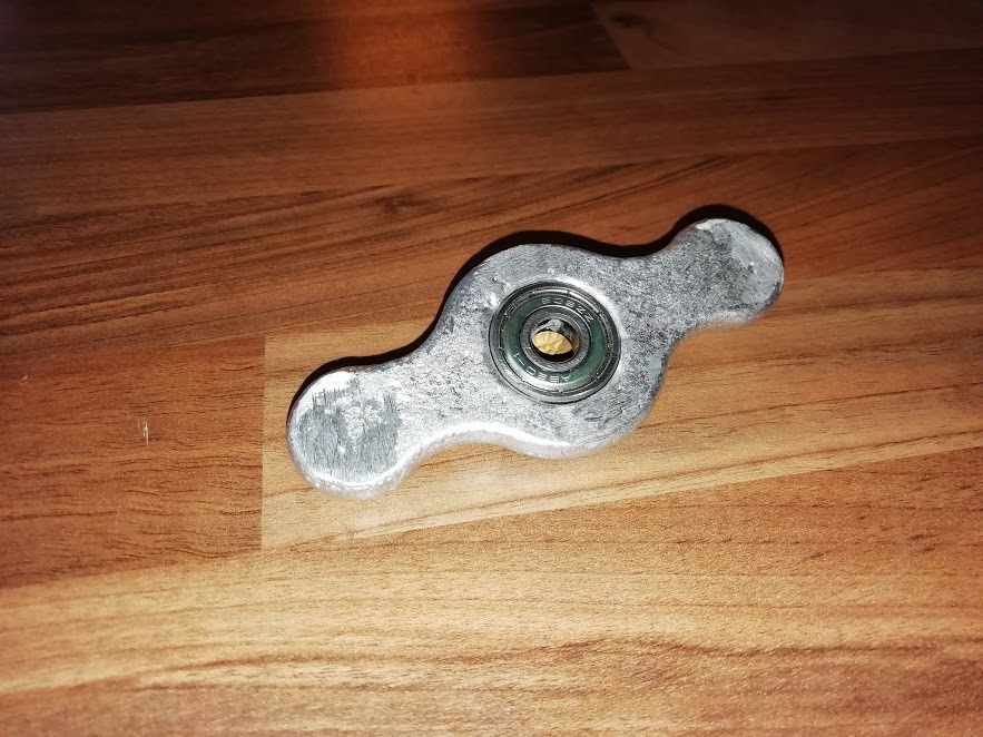 Aluminum fidget spinner for lost PLA casting