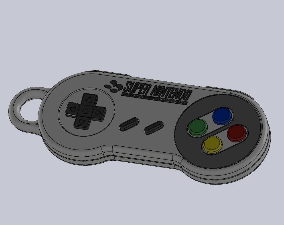 Snes Controller Keychain