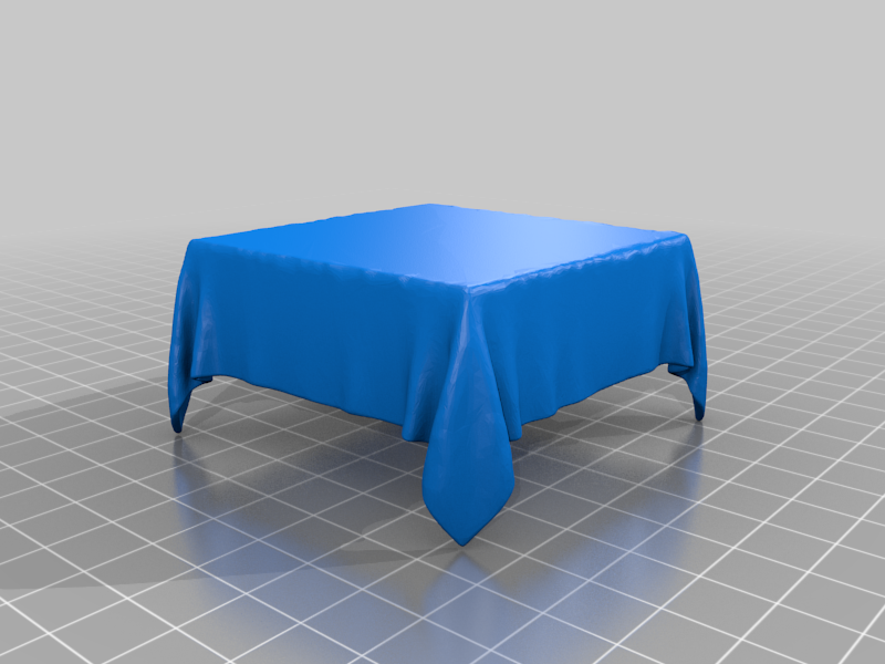 square tablecloth over box