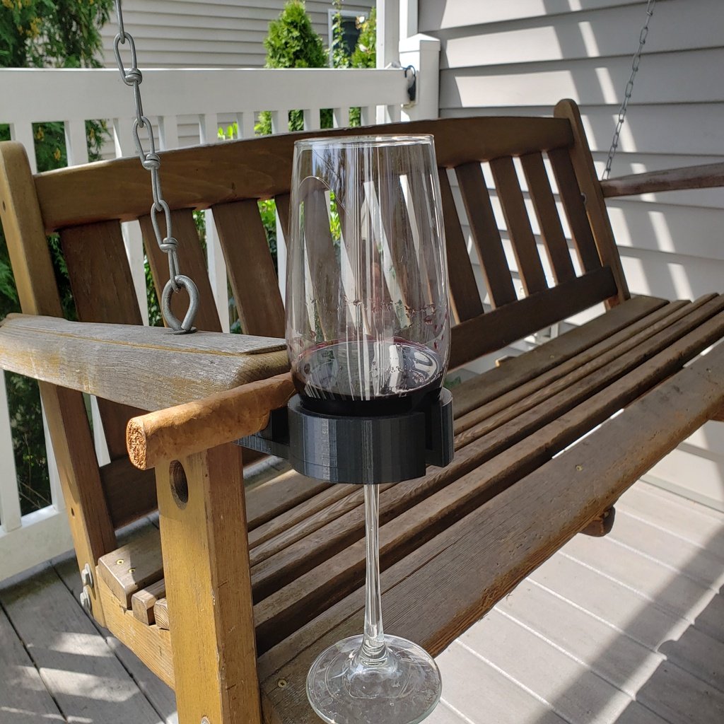 Wine glass and cigar holder