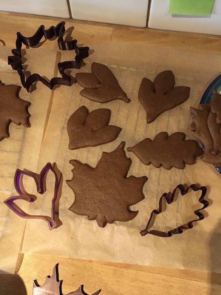 Parametric cookie cutter (with leaf STLs)