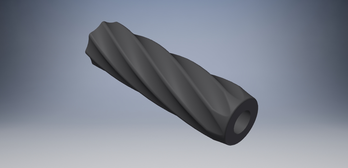 Fluted Mock Integral Airsoft Suppressor v2