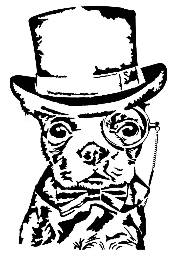 Gentleman Dog stencil