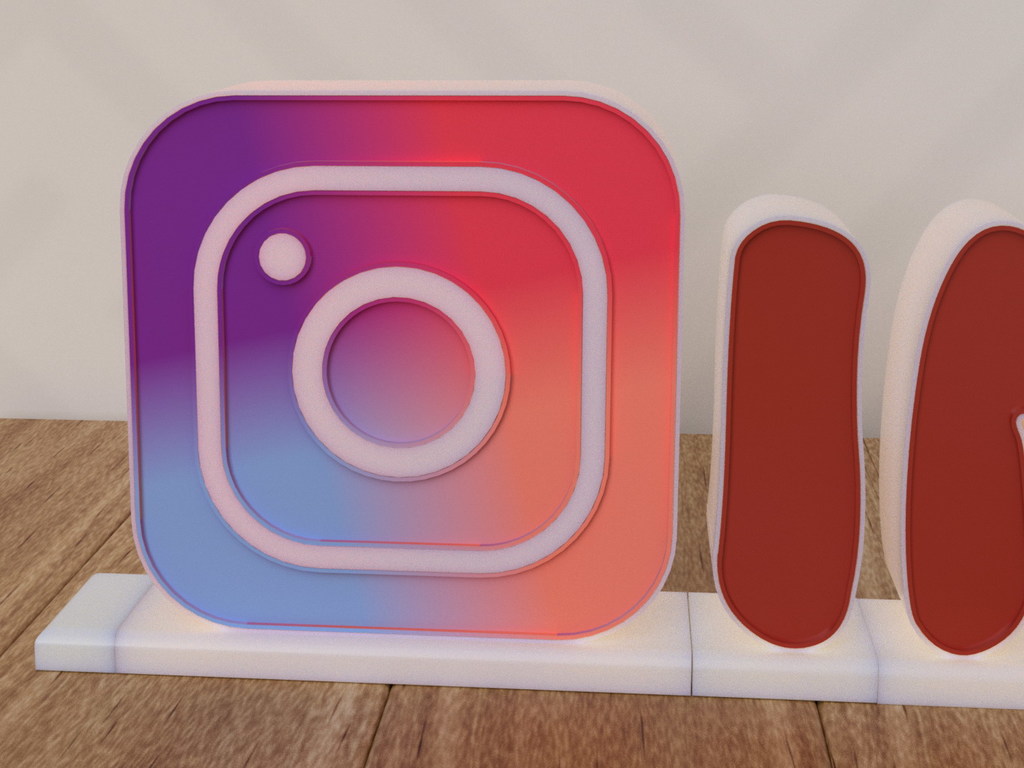 Instagram Logo glowing wled or led