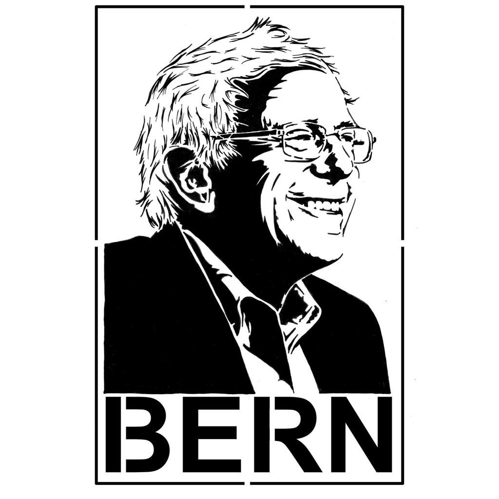 Bernie Sanders stencil