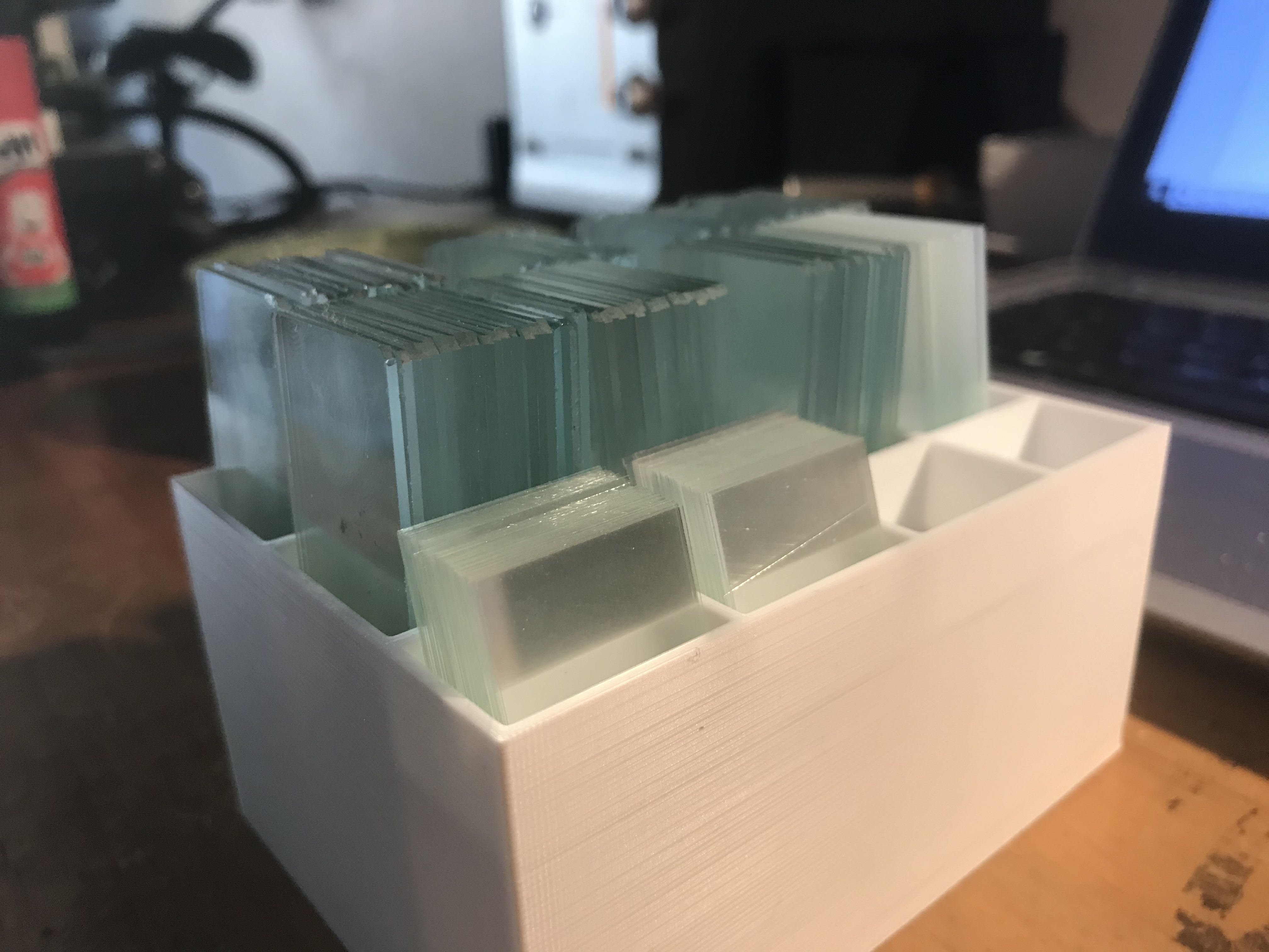 Microscope slide and coverslip storage