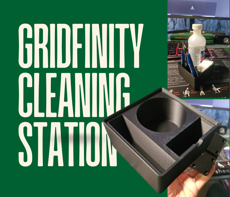 Gridfinity 4x4 Cleaning Station for 3D Printing Workspaces